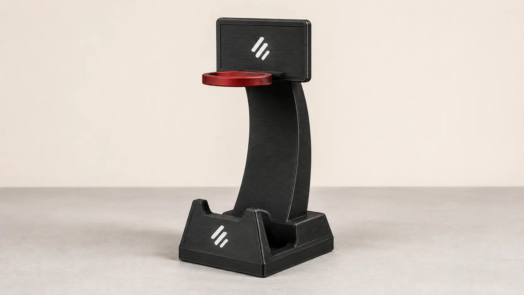 Suporte de fone e controle isolado